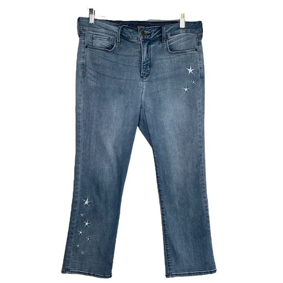 NYDJ Marilyn Embroidered Ankle Crop Jeans  | Size 12 | Lift Tuck Technology - Picture 2 of 16